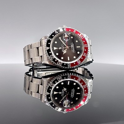 Lot 6 - A stainless steel gentleman's Rolex GMT Master...
