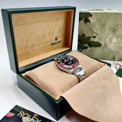 Lot 6 - A stainless steel gentleman's Rolex GMT Master...