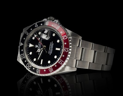 Lot 6 - A stainless steel gentleman's Rolex GMT Master...