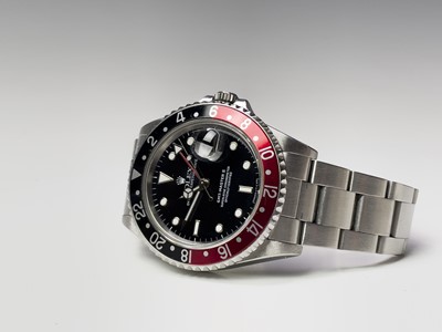 Lot 6 - A stainless steel gentleman's Rolex GMT Master...