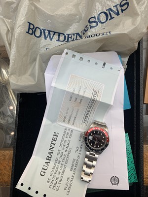 Lot 6 - A stainless steel gentleman's Rolex GMT Master...