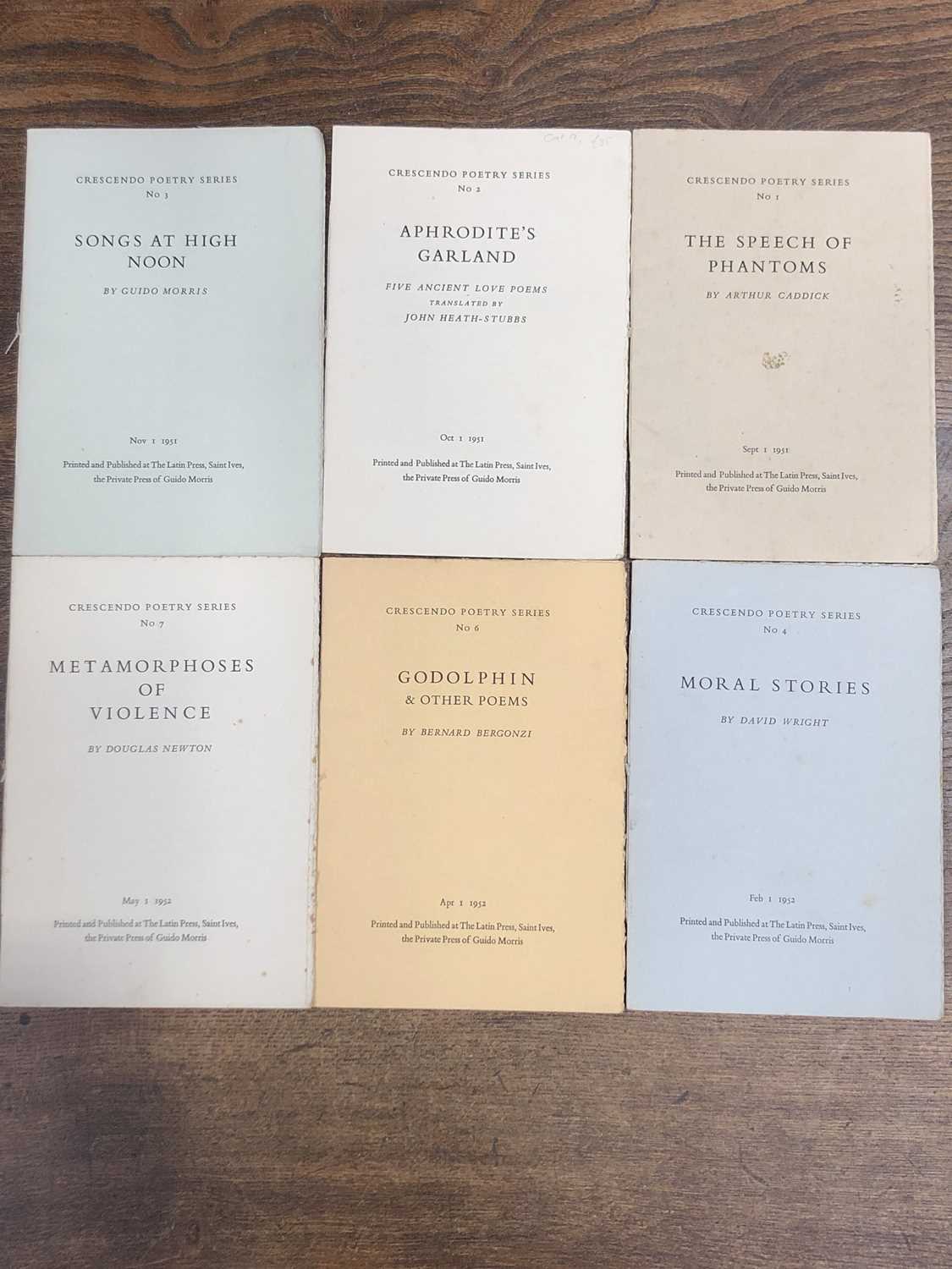Lot 41 - LATIN PRESS. 'Crescendo' poetry series, Nos...