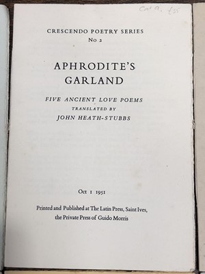 Lot 41 - LATIN PRESS. 'Crescendo' poetry series, Nos...