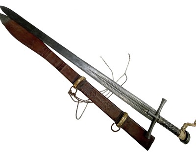 Lot 217 - A Sudanese Kaskara sword, with fullered 93.5cm...