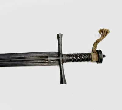 Lot 217 - A Sudanese Kaskara sword, with fullered 93.5cm...