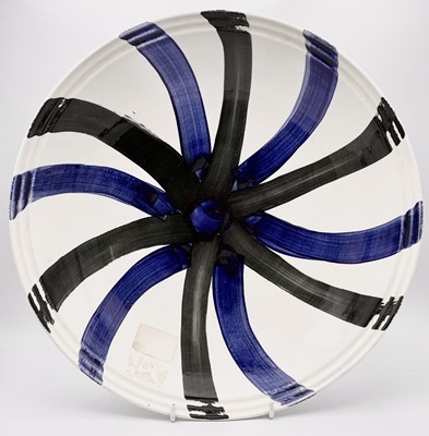Lot 278 - A ceramic bowl painted with an abstract design...