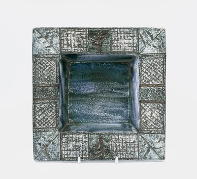 Lot 246 - A Troika Pottery square dish with incised...