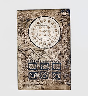 Lot 239 - A Troika Pottery slab vase with stamped and...