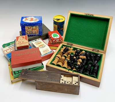 Lot 287 - Two St Georges pattern chess sets and a...
