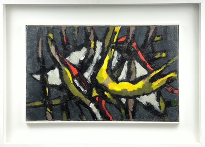 Lot 20 - William GEAR (1915-1997) Yellow Trunk Oil on...