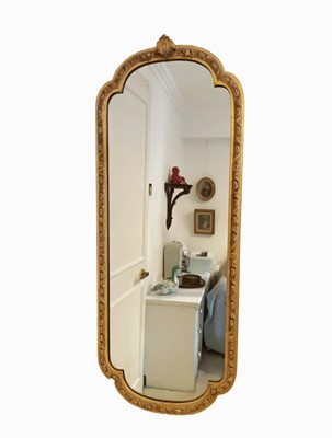 Lot 3142 - A gilt gesso framed tall wall mirror, 19th...