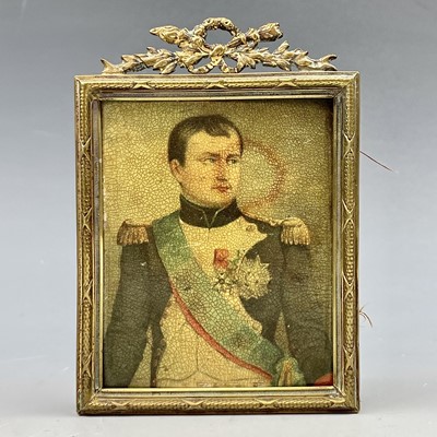 Lot 237 - A 19th century miniature colour print...