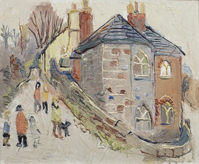 Lot 45 - Fred YATES (1922-2008) Corner Cottage Oil on...