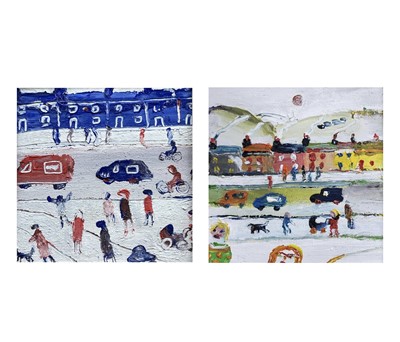 Lot 130 - Fred YATES (1922-2008) Street Scenes Two small...