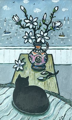 Lot 21 - Joan GILLCHREST (1918-2008) The Watchful Cat...