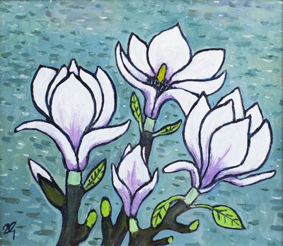 Lot 51 - Joan GILLCHREST (1918-2008) Magnolia Oil on...