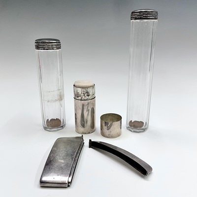 Lot 95 - A shaving stick in silver case by Zachariah...