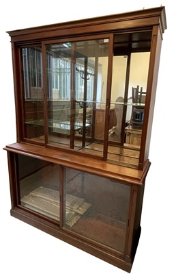 Lot 3163 - A late Victorian mahogany full height shop...
