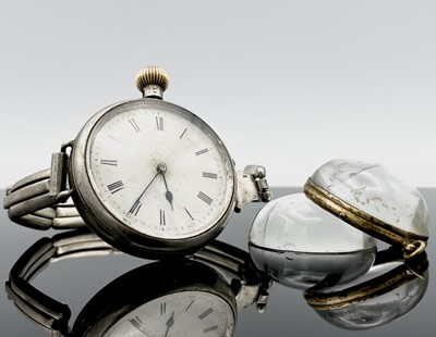 Lot 8 - A silver English Lever trench-type keyless...