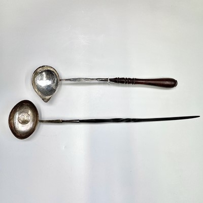 Lot 113 - Two Georgian silver punch ladles