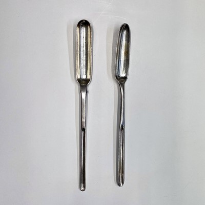 Lot 106 - A plain silver, crested, double-ended marrow...
