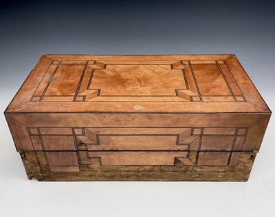 Lot 267 - A satinwood and ebony strung writing box,...