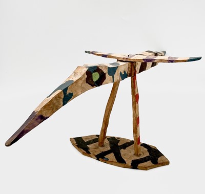 Lot 150 - Bryan ILLSLEY (1937) Bird Wood with paint...