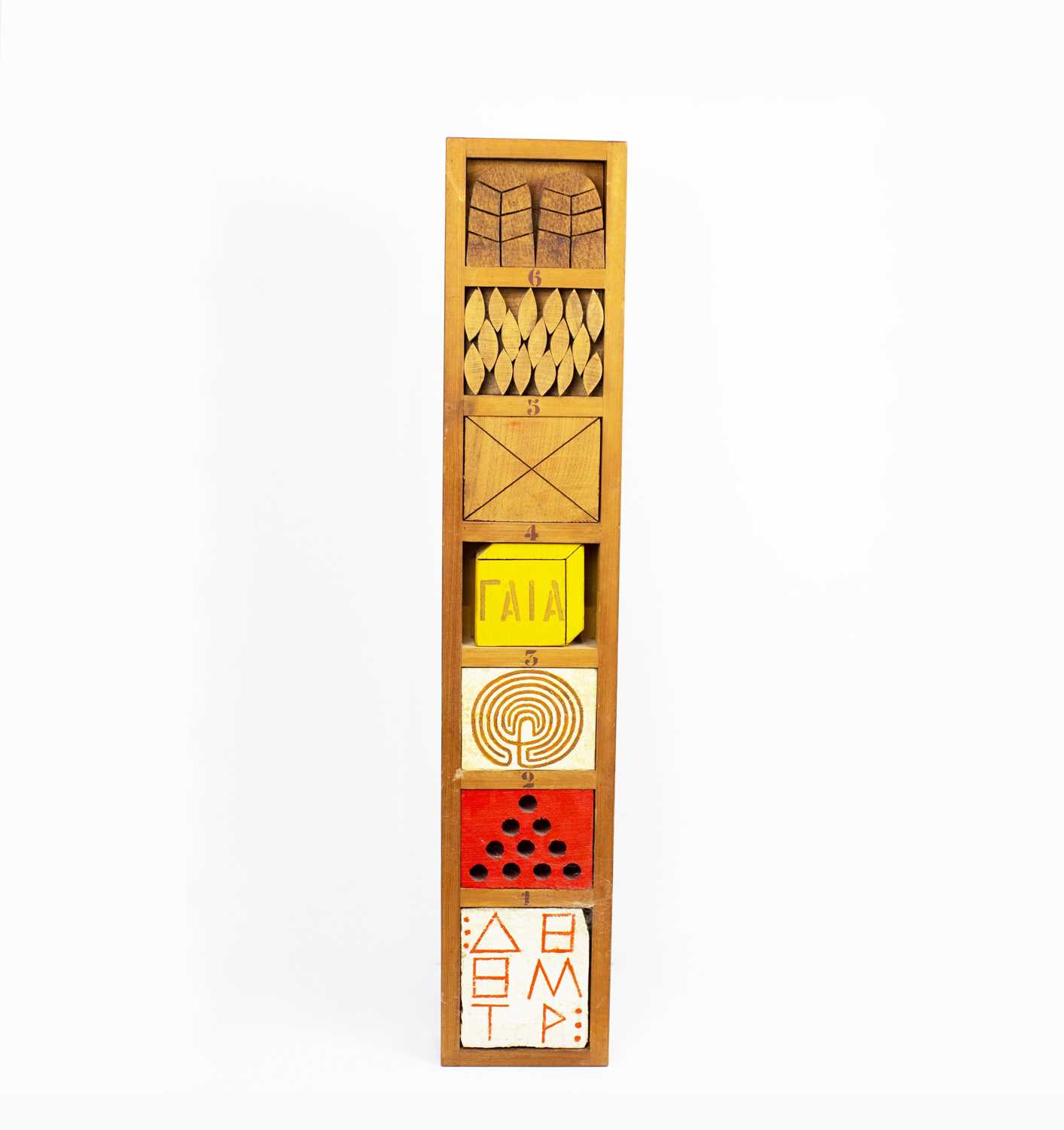 Lot 95 - Joe TILSON (1928) STELE FOR DEMETER XI Oil on...