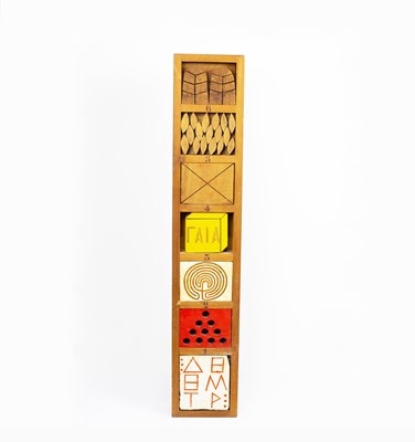 Lot 95 - Joe TILSON (1928) STELE FOR DEMETER XI Oil on...