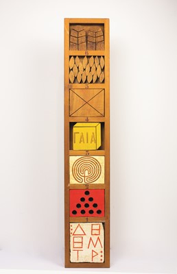 Lot 95 - Joe TILSON (1928) STELE FOR DEMETER XI Oil on...
