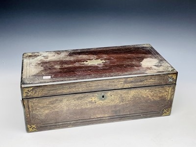 Lot 181 - A Victorian rosewood, pewter strung and brass...