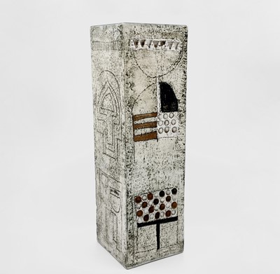Lot 244 - A Troika pottery square section vase, with...