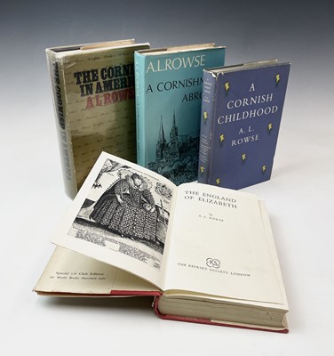 Lot 19 - A. L. ROWSE. 'The Cornish in America,' first...