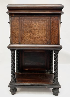 Lot 3257 - An early 19th century penwork escritoire, with...