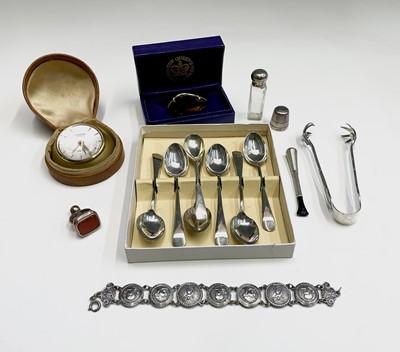 Lot 133 - Six silver Old English pattern teaspoons...