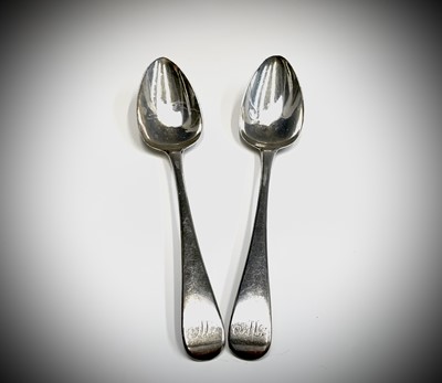 Lot 30 - A pair of George III Old English pattern...