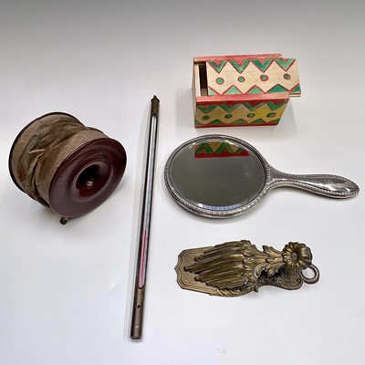Lot 354 - A small set of circular mahogany and brass...