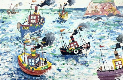 Lot 15 - Simeon STAFFORD (1956) Penwith Fishing Boats...