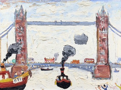 Lot 167 - Simeon STAFFORD (1956) London Bridge Oil on...