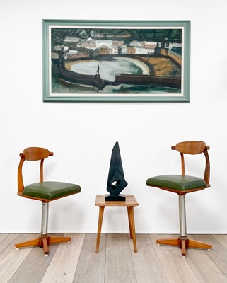 Lot 287 - A retro 1960/70's teak and walnut dining suite,...