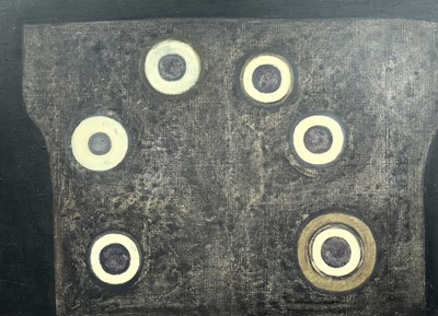 Lot 46 - Prunella CLOUGH (1919-1999) Prehistory Oil on...