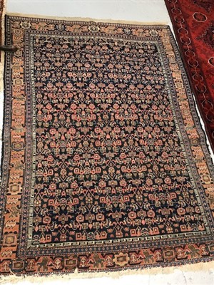 Lot 294 - A Senneh rug, North West Persia, the indigo...