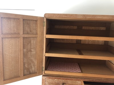 Lot 284 - A Heal's Arts & Crafts limed oak linen press,...