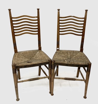 Lot 3141 - Pair of William Birch Arts & Crafts ash side...