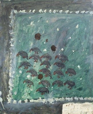 Lot 86 - James DIXON (1887-1970) Flock of Choughs...
