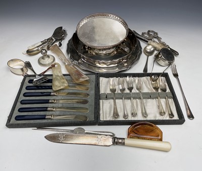 Lot 238 - Pair of Victorian silver plated grape scissors,...