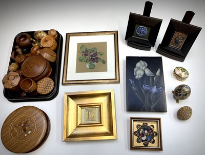 Lot 242 - An assortment of contemporary turned treen,...