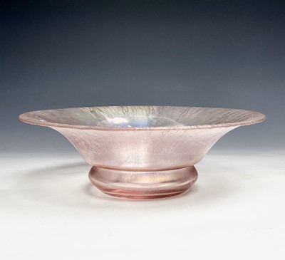 Lot 1051 - A WMF pink iridescent glass bowl. Height 8cm,...