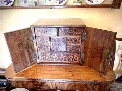Lot 383 - A late 17th century and later walnut table...