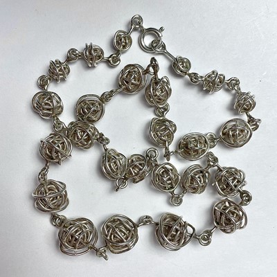 Lot 739 - A modern hallmarked silver necklace, length...